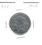 25 Cent 1942 zink, Postzegels en Munten, Munten | Nederland, Ophalen of Verzenden, Koningin Wilhelmina, 25 cent, Losse munt