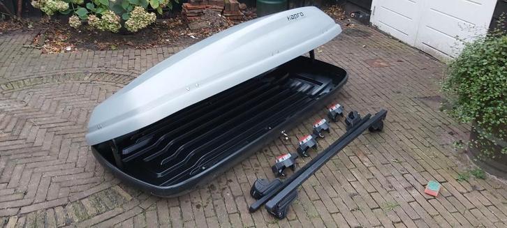 Hapro dakkoffer met dakdragers., Auto diversen, Dakkoffers, Zo goed als nieuw, Ophalen