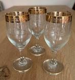 Mooie sierlijke glazen met een goud randje., Verzamelen, Glas en Borrelglaasjes, Ophalen of Verzenden, Zo goed als nieuw