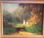 schilderij dames aan het bloemen plukken Ype Wenning, Antiek en Kunst, Ophalen of Verzenden