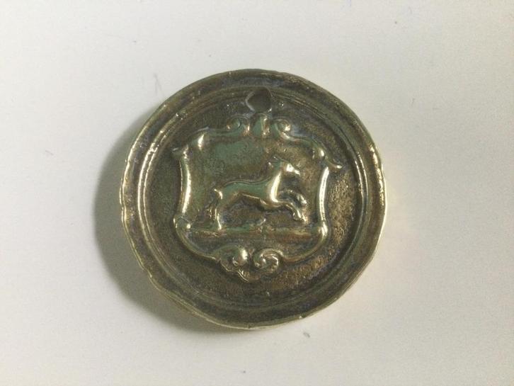 Brandspuitpenning 18e eeuw Hindeloopen brandweer zeldzaam, Antiek en Kunst, Antiek | Gereedschap en Instrumenten, Ophalen of Verzenden