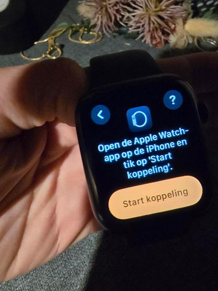 Apple watch series 8 Midnight 45 mm, Sieraden, Tassen en Uiterlijk, Smartwatches, Gebruikt, iOS, Zwart, Ophalen