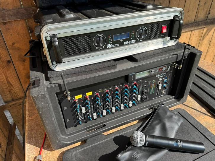 Denon DN-410X, Shure SLX4, Power Dynamic, JBL JRX 115., Muziek en Instrumenten, Mengpanelen, Gebruikt, 5 tot 10 kanalen, Microfooningang