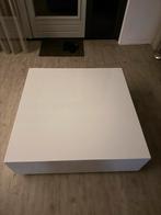 Witte bloktafel, Huis en Inrichting, Tafels | Salontafels, Ophalen, Gebruikt, Vierkant, 50 tot 100 cm