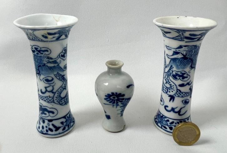 Chinese vaasjes mini, Antiek en Kunst, Antiek | Keramiek en Aardewerk, Ophalen of Verzenden
