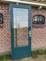 Hardhouten achterdeur 82,3x212,3cm., Doe-het-zelf en Verbouw, Deuren en Horren, Ophalen, 200 tot 215 cm, Glas, Buitendeur