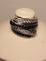 zilveren ring met stass steentjes, Verzenden, Zo goed als nieuw, 17 tot 18, Dame