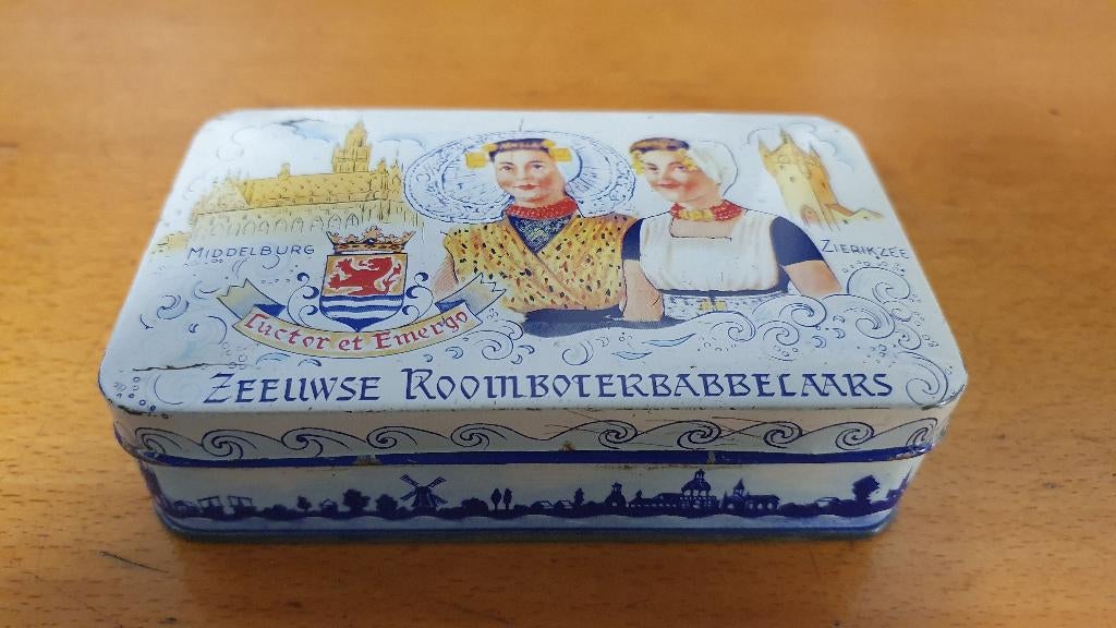 Vintage metalen doosje Zeeuwse Roomboterbabbelaars, Verzamelen, Ophalen of Verzenden, Gebruikt, Overige