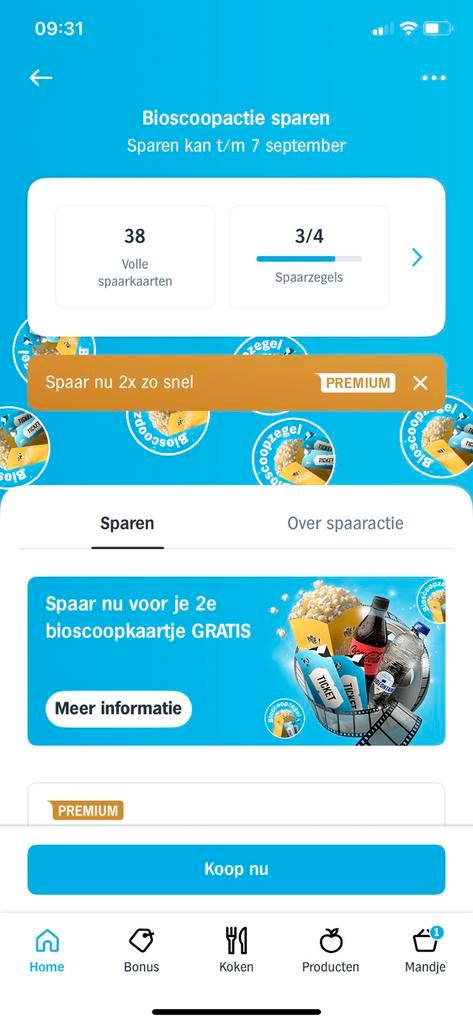 AH Pathé zegels - €1,- per volle kortingskaart, Tickets en Kaartjes, Recreatie | Pretparken en Attractieparken, Kortingskaart