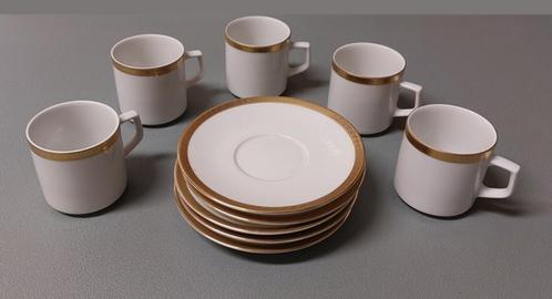 Vintage mocca/espresso kopjes met schotel. Prijs bieden., Antiek en Kunst, Curiosa en Brocante, Ophalen of Verzenden