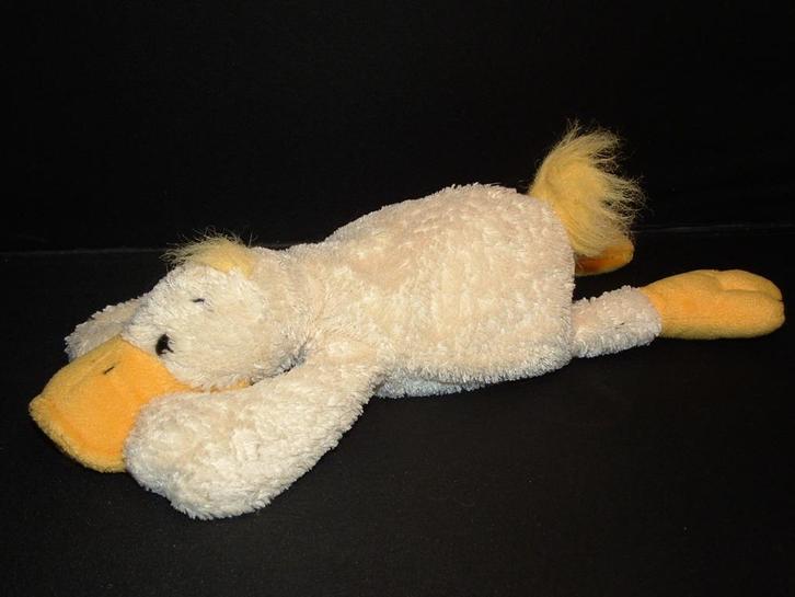 ANNA CLUB PLUSH EEND ZACHTE KRULLERIGE BADSTOF GEEL MET VELO, Kinderen en Baby's, Speelgoed | Knuffels en Pluche, Nieuw, Eend