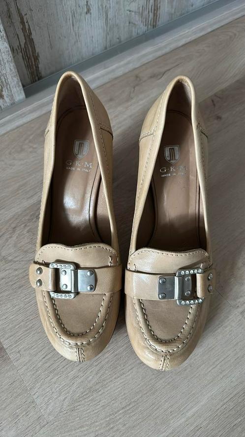 GKM Vero Cuoio leer 37 high heels strass, Kleding | Dames, Schoenen, Zo goed als nieuw, Zwart, Ophalen