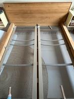 Massief Eikenhouten Bed Designer + 2 Auping 160x200, Ophalen, Gebruikt, Tweepersoons, 200 cm
