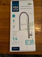 AquaVive Volturno Keukenmengkraan met Handdouche, Ophalen, Nieuw, Rvs, Kraan