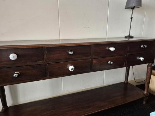 Antieke Dressoir met Lades en Onderplank, Huis en Inrichting, Kasten | Dressoirs, Gebruikt, 150 tot 200 cm, 25 tot 50 cm, Met lade(s)