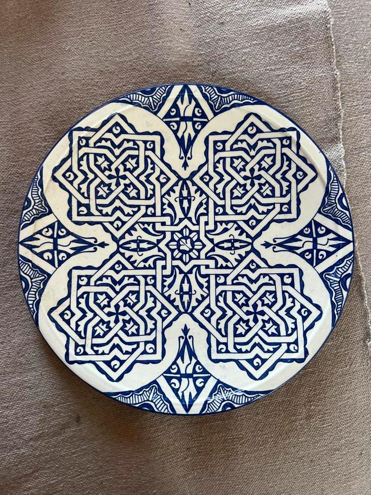 Handgeschilderd Marokkaans Wandbord, Antiek en Kunst, Antiek | Wandborden en Tegels, Ophalen of Verzenden