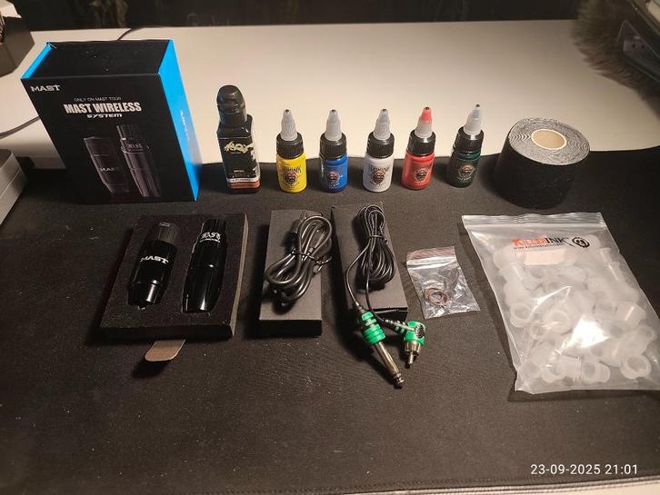 Draadloze Tattoo pen van Mast + Tattoo inkt te koop, Hobby en Vrije tijd, Overige Hobby en Vrije tijd, Zo goed als nieuw, Ophalen of Verzenden