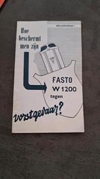 Vintage Folder FASTO W1200 R.S. Stokvis en Zonen Gastoestell, Ophalen of Verzenden