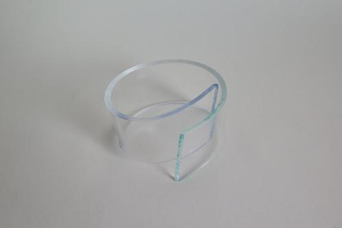 Design armband van perspex, transparant, Sieraden, Tassen en Uiterlijk, Armbanden, Gebruikt, Kunststof of Plastic, Overige kleuren