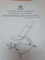 LifeGoods verstelbare (4 standen) fitnessbank blauw zwaart, Ophalen, Zo goed als nieuw, Benen, Fitnessbank