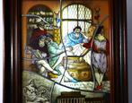 Glas in lood lichtbak operatie scène God Asklepios genezing, Antiek en Kunst, Ophalen