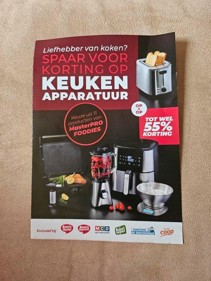 Spaarkaart keukenappartuur 2x, Verzamelen, Supermarktacties, Ophalen of Verzenden