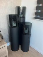 Zwarte Hurricanes met Smoke Glas - Set van 3, Ophalen, Gebruikt