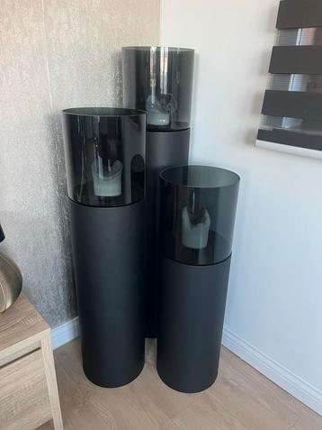 Zwarte Hurricanes met Smoke Glas - Set van 3 beschikbaar voor biedingen