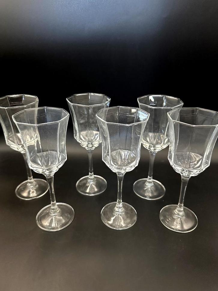 6 x wijnglazen Luminarc Octime Jaren 80, Verzamelen, Glas en Borrelglaasjes, Zo goed als nieuw, Overige typen, Ophalen of Verzenden