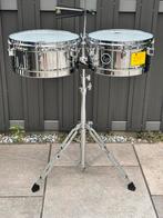 Latin Percussion timbales 13”+14” met standaard en bel, Ophalen, Zo goed als nieuw, Trommel