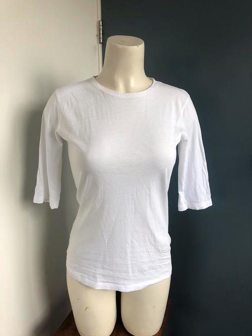 Pauw witte katoenen top shirt 1, Kleding | Dames, Tops, Zo goed als nieuw, Maat 36 (S), Wit, Korte mouw, Ophalen of Verzenden