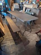 picknicktafel met 1 bank, Ophalen, Zo goed als nieuw, Rechthoekig