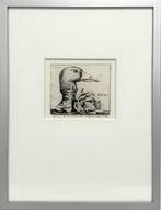 Ets Hermanus Berserik, eendekop met roos, jaren ’90, Antiek en Kunst, Kunst | Etsen en Gravures, Ophalen of Verzenden