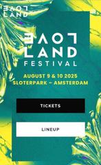 Loveland tickets 9/10 augustus 2025, Eén persoon, Meerdaags