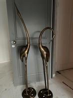 Kraanvogels van brons /Hollywood regency., Antiek en Kunst, Ophalen, Brons