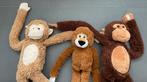 3 apen knuffels met klittenband, Ophalen of Verzenden, Gebruikt, Overige typen