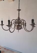 Kroonluchter groot 6 lichtpunten, Huis en Inrichting, Lampen | Kroonluchters, Ophalen, Gebruikt, Metaal
