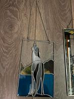 Glas in lood raamdecoratie - Wolf motief, Ophalen