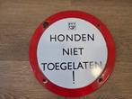 Emaille bord PTT - Honden niet toegelaten, Ophalen of Verzenden