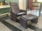 De Sede ds50, inclusief hocker, Gebruikt, Klassiek design, Ophalen of Verzenden, Leer