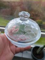 Glazen schaal met deksel, Antiek en Kunst, Antiek | Glas en Kristal, Ophalen of Verzenden