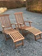Teak & Garden Deckchairs - Nieuwstaat incl. Kussens, Tuin en Terras, Ophalen, Zo goed als nieuw, Teakhout, Verstelbaar