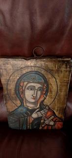 Oude religieuze icoon van Maria, Antiek en Kunst, Antiek | Religie, Ophalen of Verzenden
