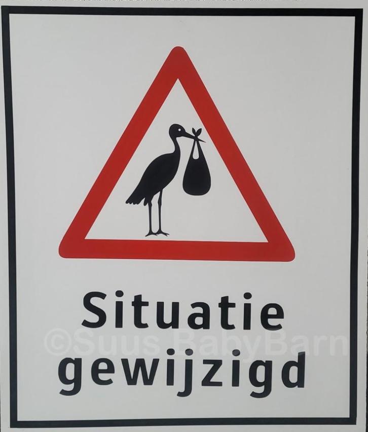 Leuk geboortebord SITUATIE GEWIJZIGD in diverse vormen., Kinderen en Baby's, Kraamcadeaus en Geboorteborden, Geboortebord, Ophalen of Verzenden