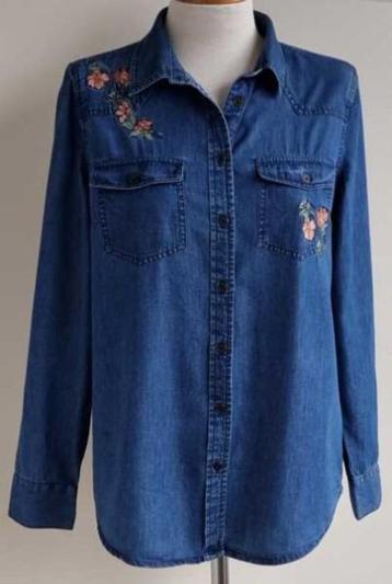 Yessica jeans blouse met bloemen mt. M beschikbaar voor biedingen