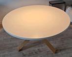 Ronde tafel wit / hout 1400 rond, Huis en Inrichting, Tafels | Eettafels, Ophalen, Gebruikt, Rond, 100 tot 150 cm