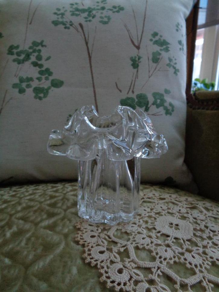 Vintage Kristallen Kosta Boda Vaasje Kandelaar ** Mimosa **, Antiek en Kunst, Antiek | Glas en Kristal, Ophalen of Verzenden