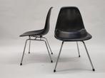 2x retro eetkamerstoel stoel kuipstoel zwart buisframe, Huis en Inrichting, Gebruikt, Twee, Mid century modern, .