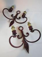 Twee vintage smeedijzeren wandlampjes (7327), Ophalen