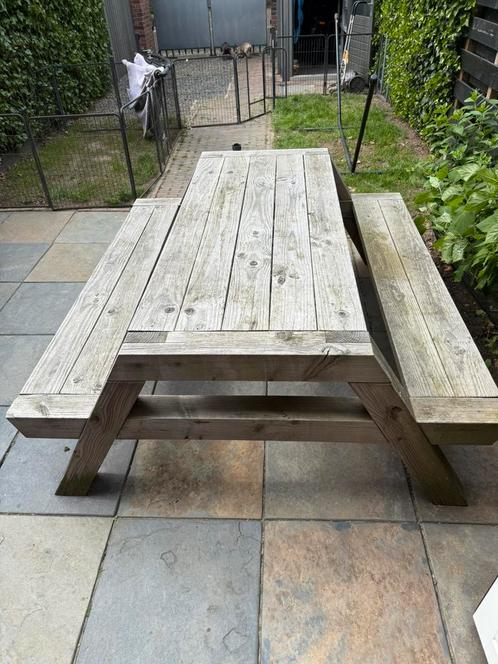 Onverwoestbare Picknicktafel Douglas Big Foot (200cm), Tuin en Terras, Picknicktafels, Gebruikt, Rechthoekig, Ophalen